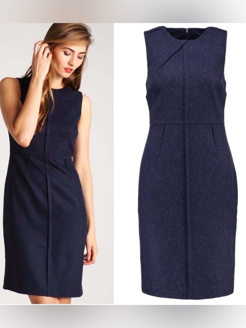 Banana Republic Navy Sheath Midi Dress